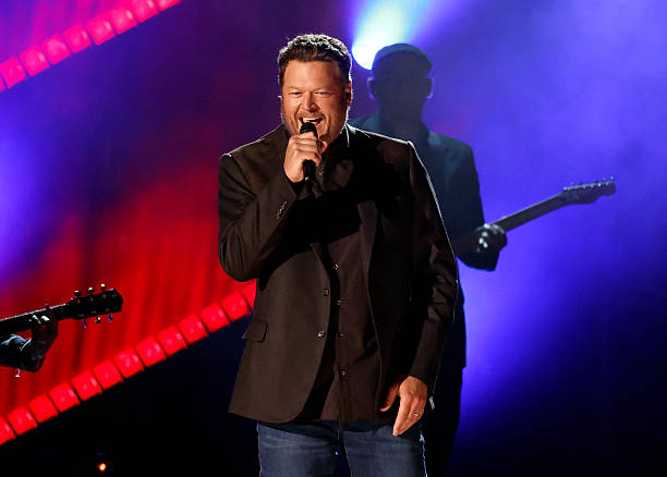 Blake Shelton performing live on stage